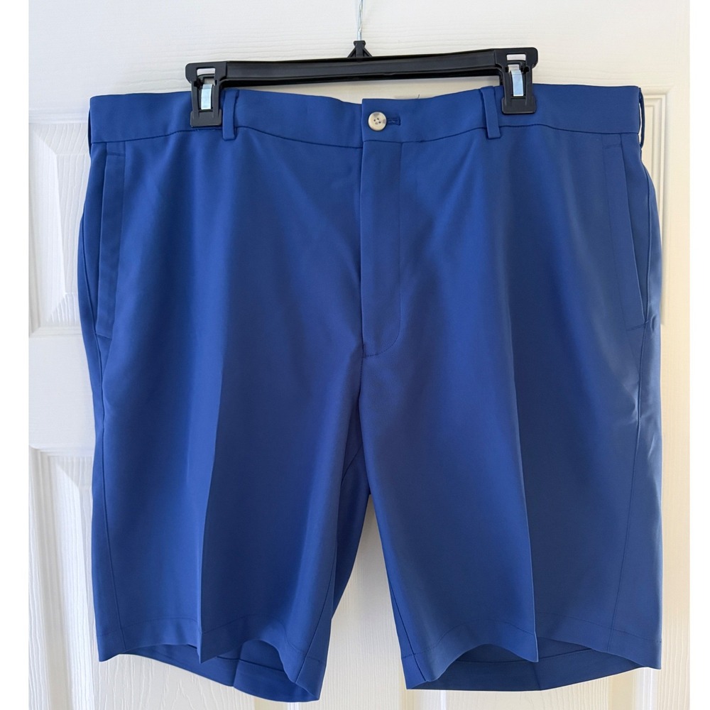 Peter Millar Crown Sport Mens 38 Blue Performance Golf Shorts Polyester Office